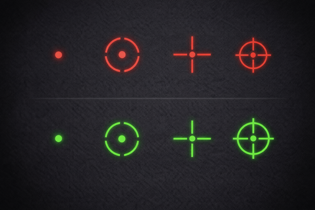 Optic Sight voor 20mm Rail met Rode/Groene Verlichting en Rode Zijlaser